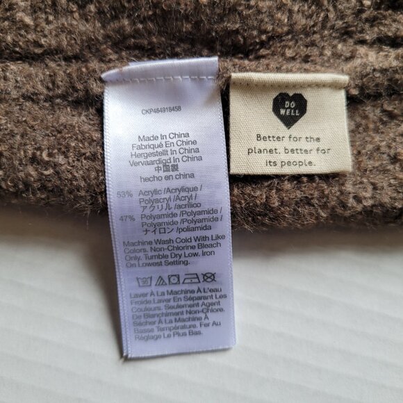 Madewell sweater sleeveless vest fuzzy brown acrylic plus size XL preppy neutral - Picture 10 of 13